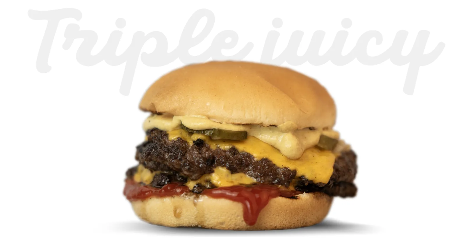 Triple juicy burger